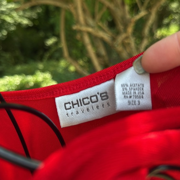 Chico’s travelers red spandex tank - Picture 3 of 4